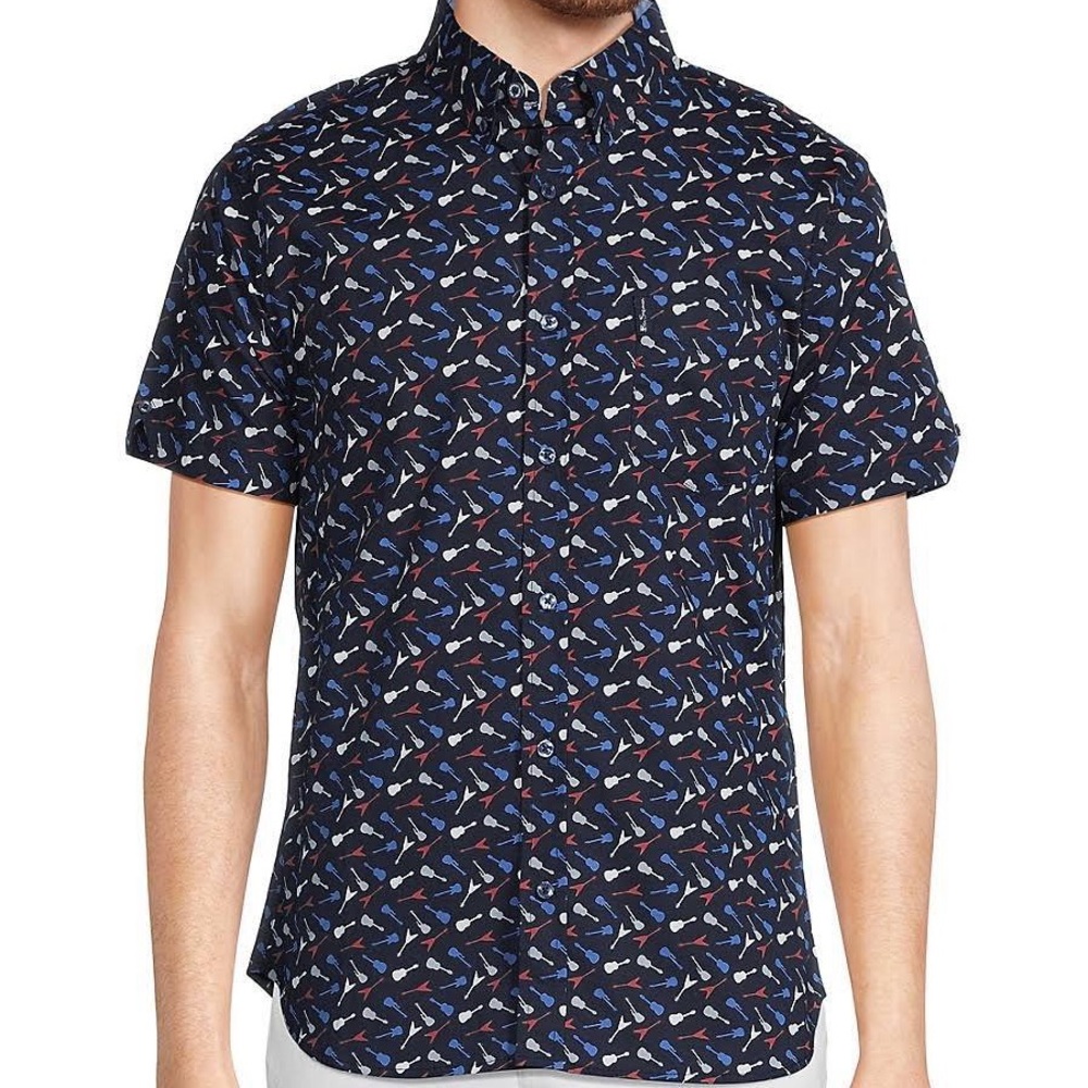 Ben Sherman Short Sleeve Guitar Button Down Shirt